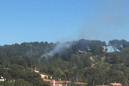 Incendi de massa forestal al camí de Boscos de Tarragona