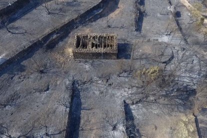 Boyera, dron, imágenes aéreas, La Granadella, incendio de la Ribera de Ebro