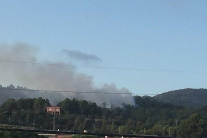 Un incendi a Castellvell del Camp mobilitza quinze dotacions de Bombers