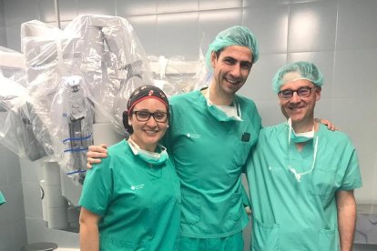 Els doctores Flores, Merma i Viros.