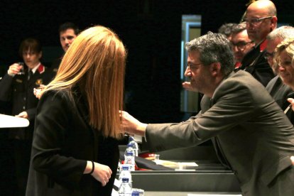 Josep Maria Estela, domicilio, agentes, Día de las Escuadras, intendente, reducción, celebración, Andreu Joan Martínez, región policial