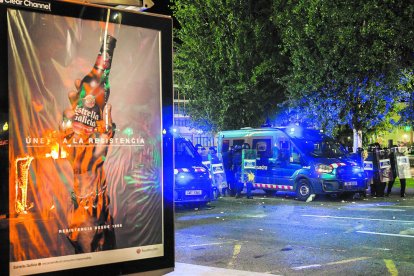 Enfrontaments entre policia i manifestants després de l'acte d'ANC i Òmnium a Tarragona