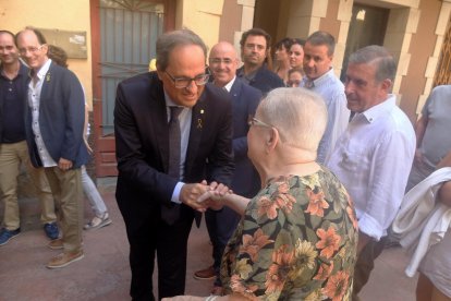 Quim Torra visita el Museu del Vidre de Vimbodí