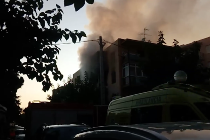 Imagen del incendio de Salou.