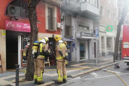 Incendio en una churrería de la Rambla Vella de Tarragona