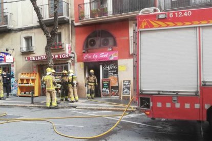 Incendio en una churrería de la Rambla Vella de Tarragona