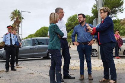Aragonès visita Tarragona para empezar la valoración de daños por el aguacero