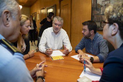 Aragonès visita Tarragona para empezar la valoración de daños por el aguacero