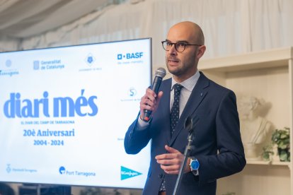 El director general de Tamediaxa, Marc Just, durant la seva intervenció a la Casa Miret.