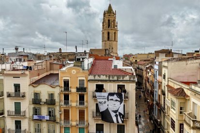 Imagen de la pancarta en Reus