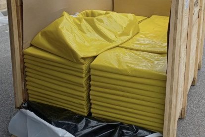 Imagen de la manguera recientemente instalada en Rovira i Virgili.