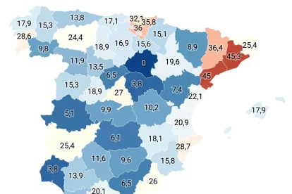 Agressions sexuals per cada milió d’habitants