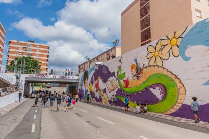 Imagen del mural inaugurado a Sant Pere i Sant Pau