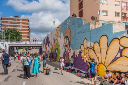 Imagen del mural inaugurado a Sant Pere i Sant Pau