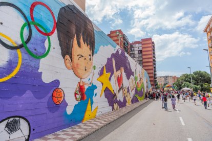 Imagen del mural inaugurado a Sant Pere i Sant Pau