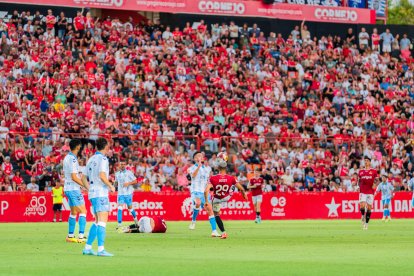 Imagen del partido entre el Nàstic y el Málaga