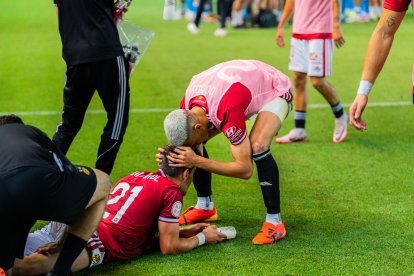 Imagen del partido entre el Nàstic y el Málaga