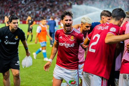 Imagen del partido entre el Nàstic y el Málaga