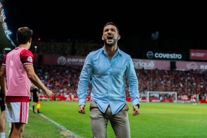 Imagen del partido entre el Nàstic y el Málaga