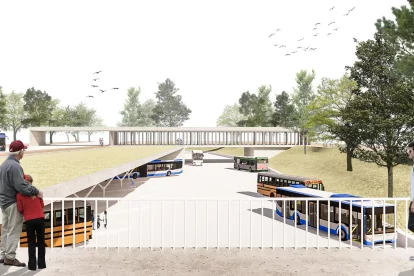 Imatge virtual de la futura estació de bus de Reus.