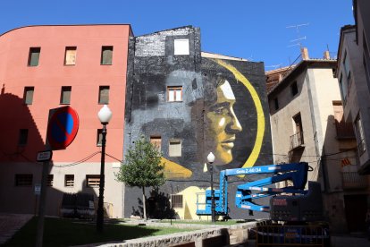 Una de las imágenes que decorarán Móra d'Ebre en el marco del festival Grafftech Fest