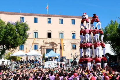 7 de 7 de la Colla Castellera de l'Alta Maresme i la Selva Marítima en la primera jornada del concurs de Castells