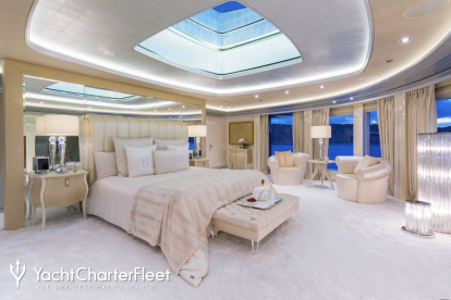 Una habitación del yate Lady Lara.
