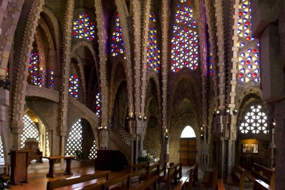 Imagen del interior del santuario de la Mare de Déu de Montserrat de Montferri.