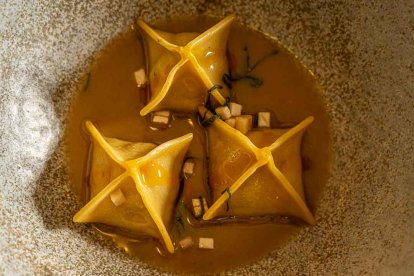 Imatge d'una elaboració del Restaurant Quatre Molins de Cornudella.