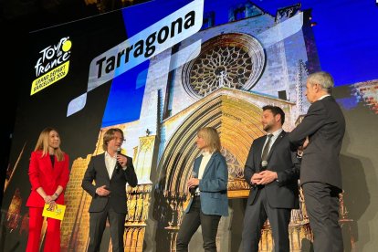 Imatge de la presentació de Tarragona com a sortida de la segona etapa del Tour de França.