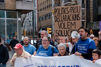 Manifestación en Tarragona para exigir mejoras al servicio de tren