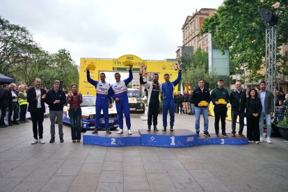 Imatge del pòdium del 9è Rally Catalunya Costa Daurada Legend