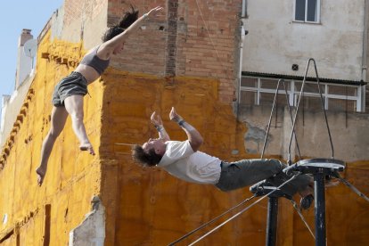 Un espectáculo de la Feria Trapezi.