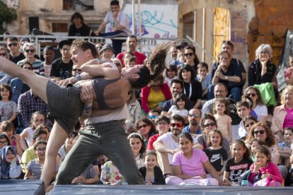 Un espectáculo de la Feria Trapezi.
