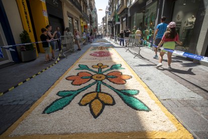 Una de les catifes florals del Corpus a Reus