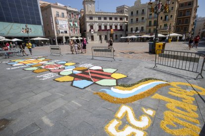 Una de les catifes florals del Corpus a Reus