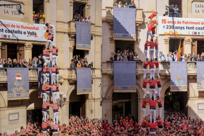 La primera ronda es va tancar en poc més de mitja hora amb dos grans 4de9sf descarregats per les colles vallenques.