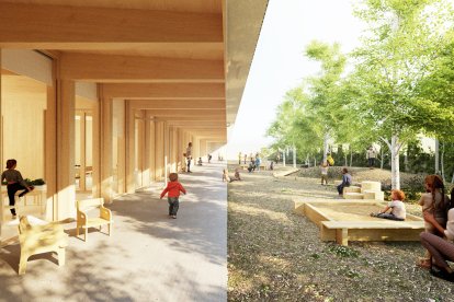 Imatge virtual del projecte de l'escola bressol municipal L'Ametller.