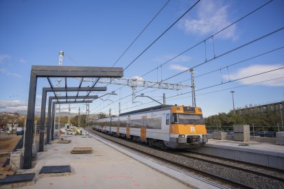 Construcción de la estación de Reus-Bellissens.