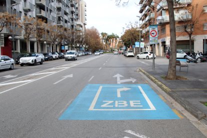 Imagen de la zona de acceso a la ZBE de Tarragona en la avenida Vidal i Barraquer