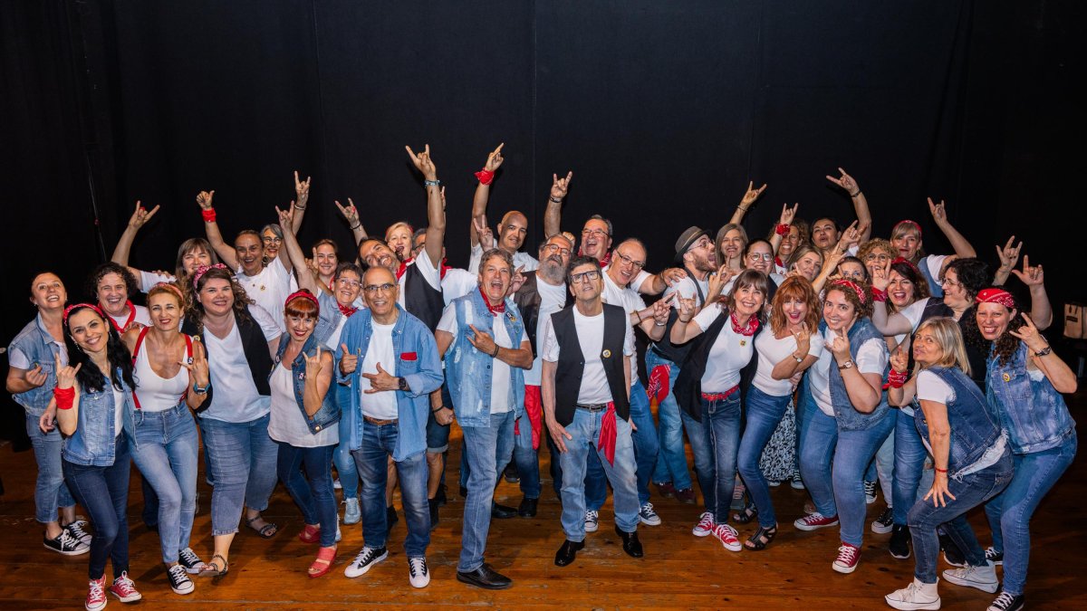Assaig del Tarragona Rock Choir la setmana passada al Teatre El Magatzem.