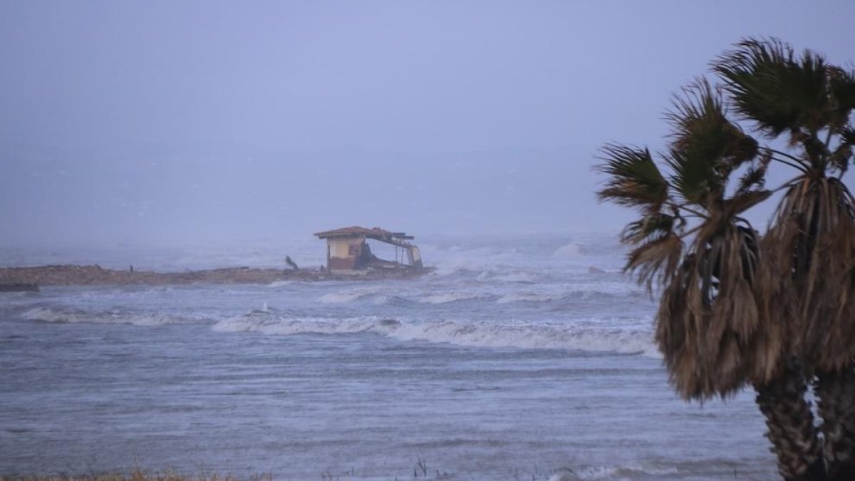 Afectaciones del temporal en el delta del Ebro