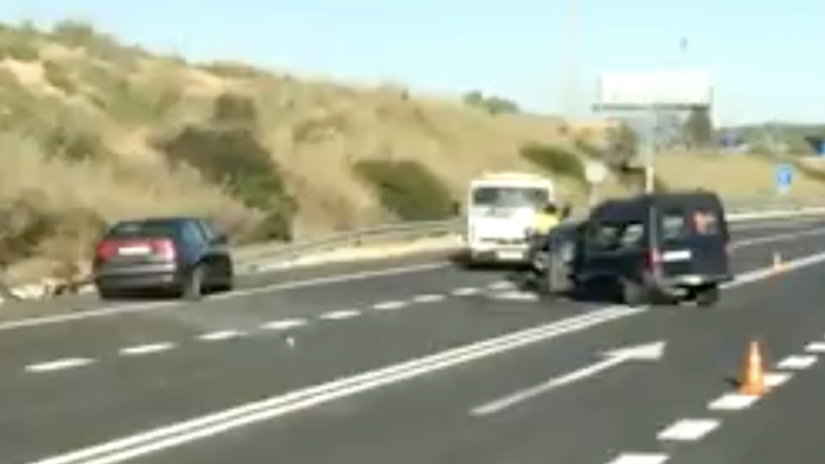 Captura del vídeo penjat a la xarxa de l'accident.