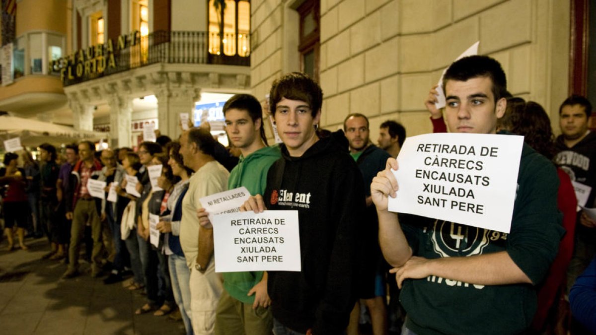 Protesta per demanar que absolguin l'encausat per la xiulada de Sant Pere del 2012