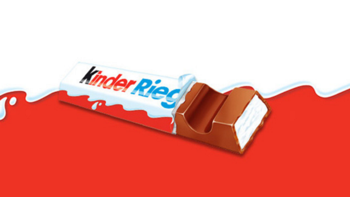 La xocolata Kinder Riegel de la marca italiana Ferrero és una de les perilloses, segons l'empresa alemanya.