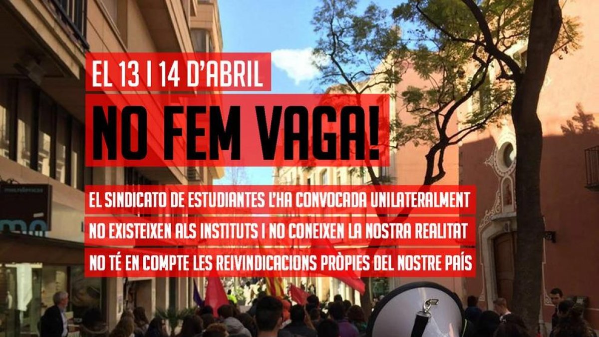 La vaga convocada pel Sindicat d'Estudiants per avui i demà no rep el recolzament del SEPC