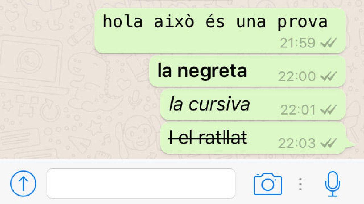 WhatsApp estrena nueve tipos de letra para los mensajes