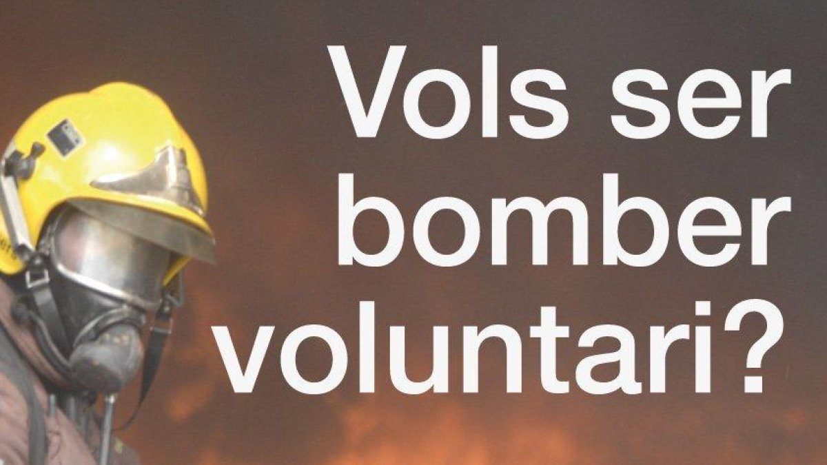 Cartel de la campaña para incorporar nuevos bomberos.