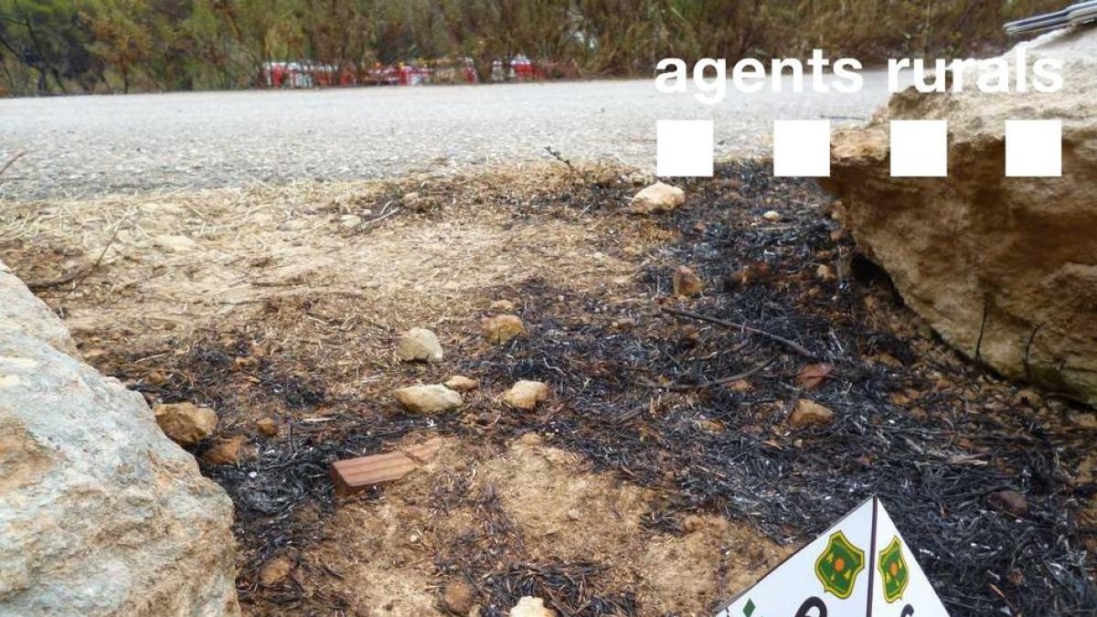 Una burilla podria ser la causa de l'incendi de la Pobla de Montornès