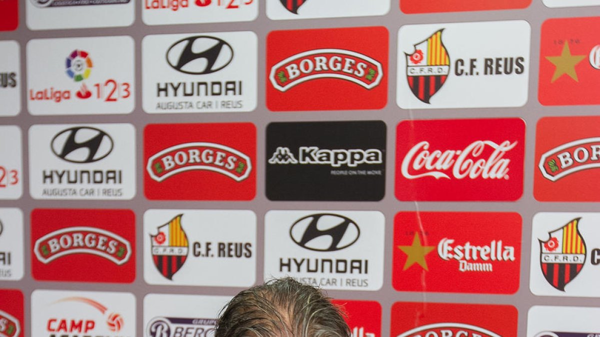 El entrenador Natxo González, en la sala de prensa.